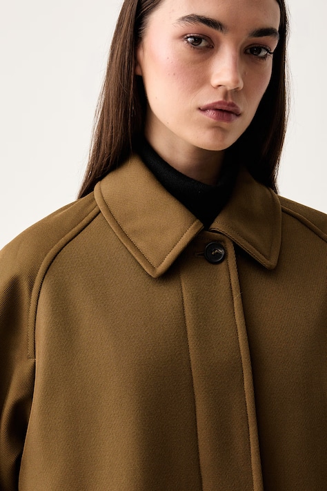 A.P.C. пальто жіноче з вовною mac colette — AW26-KPDZZ1, зелений — фото 4