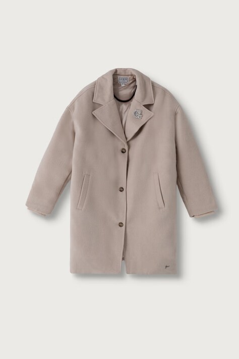 Guess Płaszcz dziecięcy z dodatkiem wełny beżowy J6BL11 W4003