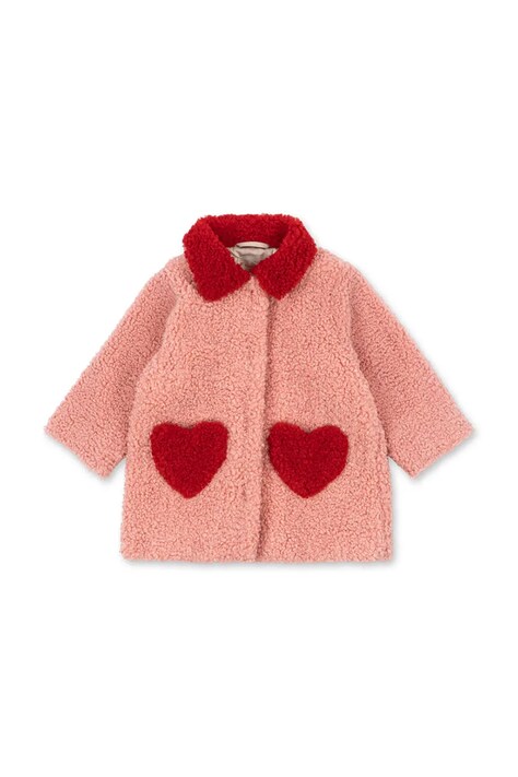Konges Sløjd Płaszcz dziecięcy CALIN COAT GRS różowy KS106289