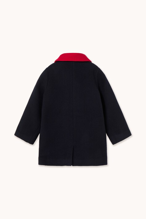 Tinycottons Płaszcz dziecięcy wełniany WOOL COAT czarny AW26-026