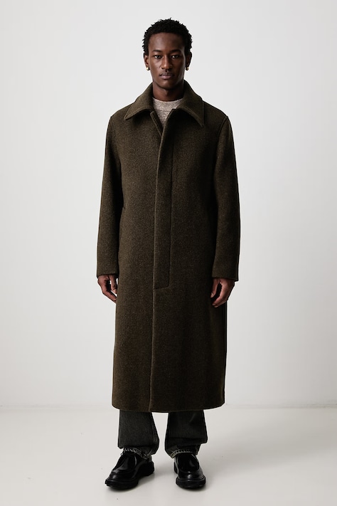 Sunflower Płaszcz męski z wełną zielony 4188
