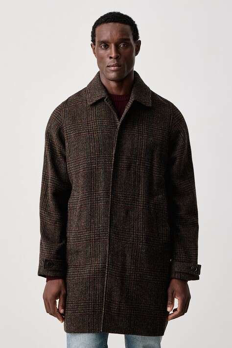 Barbour Płaszcz męski wełniany Lorden brązowy MWO0312