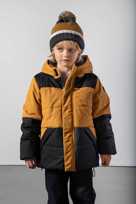 Coccodrillo Jachetă de iarnă pentru copii galbenă OUTERWEAR BOY KIDS