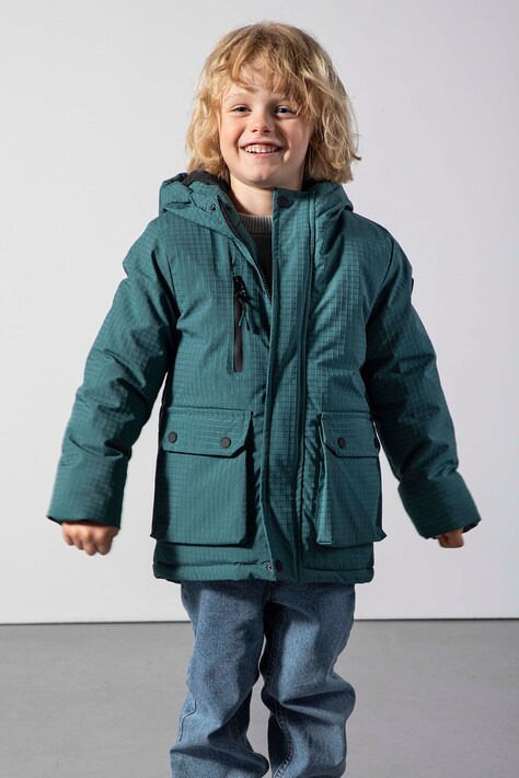 Coccodrillo Kurtka zimowa dziecięca zielona OUTERWEAR BOY KIDS