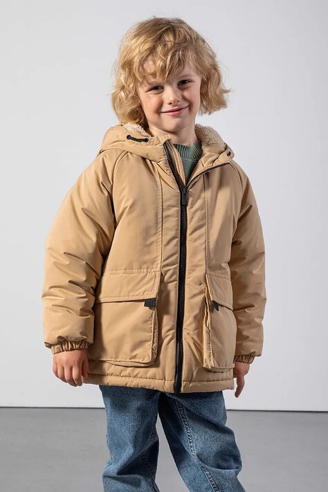 Coccodrillo Zimná bunda detská béžová OUTERWEAR BOY KIDS
