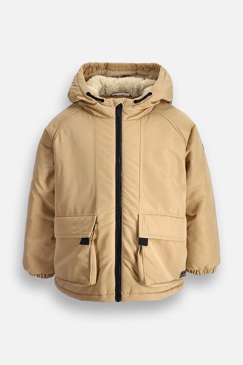 Coccodrillo Kurtka zimowa dziecięca beżowa OUTERWEAR BOY KIDS