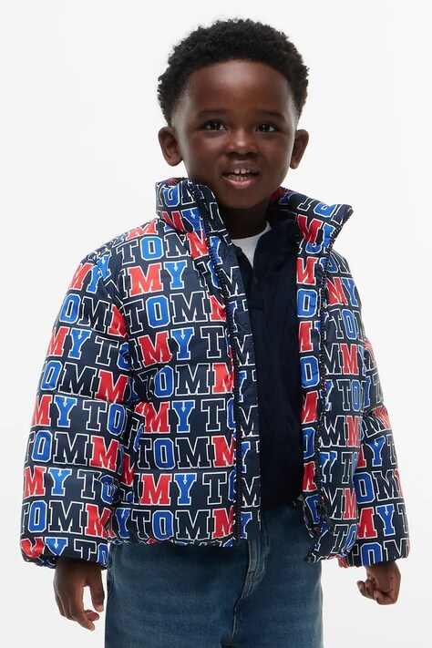 Tommy Hilfiger kurtka dziecięca niebieska KS0KS00783