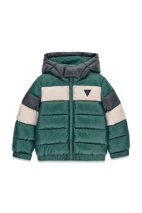 Guess Kurtka pikowana dziecięca turkusowa N6BL04 W4114