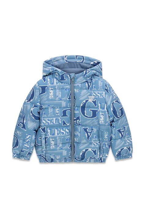 Guess Kurtka pikowana dziecięca niebieska N6BL03 W4499