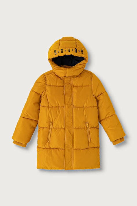 Guess Kurtka zimowa dziecięca żółta N6BL02 W4108