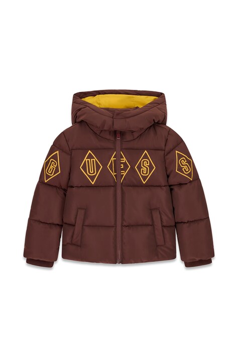 Guess Zimní bunda dětská hnědá N6BL01 W4104