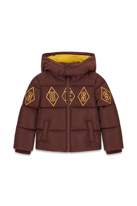 Guess Zimní bunda dětská hnědá N6BL01 W4104