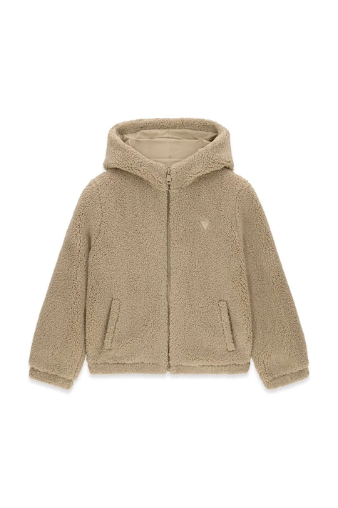 Guess Krótka kurtka dziecięca beżowa L6BL14 W4099