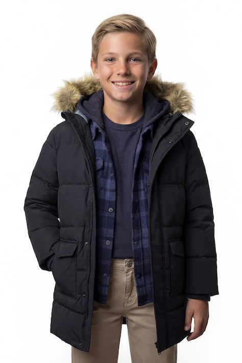 Guess Kurtka zimowa dziecięca granatowa L6BL05 W3951
