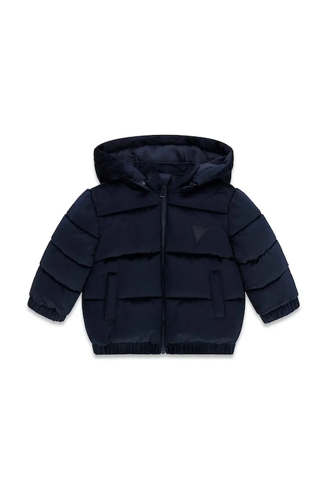 Guess Kurtka puchowa dziecięca granatowa I6BL02 W3896