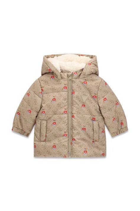 Guess Kurtka zimowa dziecięca beżowa I6BL01 W3895