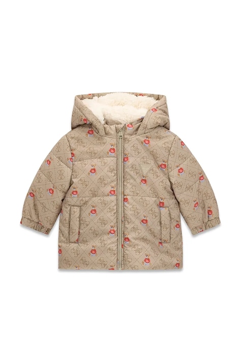 Guess Kurtka zimowa dziecięca beżowa I6BL01 W3895