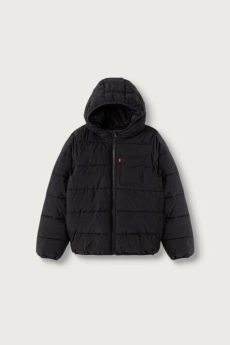 Levi's kurtka pikowana dziecięca MEDIUM WEIGHT PUFFER czarna 9ER310