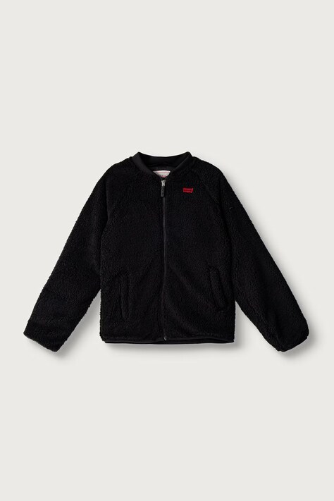 Levi's Μπλούζα με κουμπιά παιδική φλις LT WT SHERPA JACKET μαύρη 9ER308