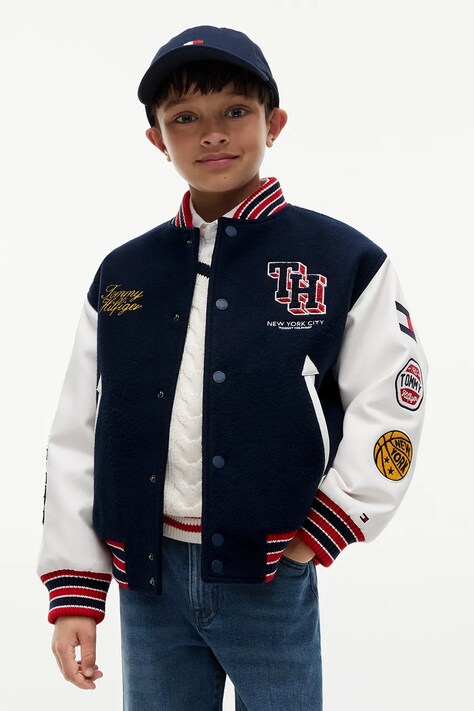 Tommy Hilfiger bomberka dziecięca granatowa KB0KB10618