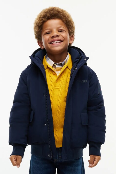 Tommy Hilfiger Kurtka dziecięca czarna KB0KB10708