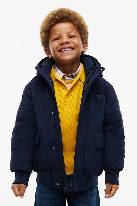 Tommy Hilfiger Kurtka dziecięca czarna KB0KB10708