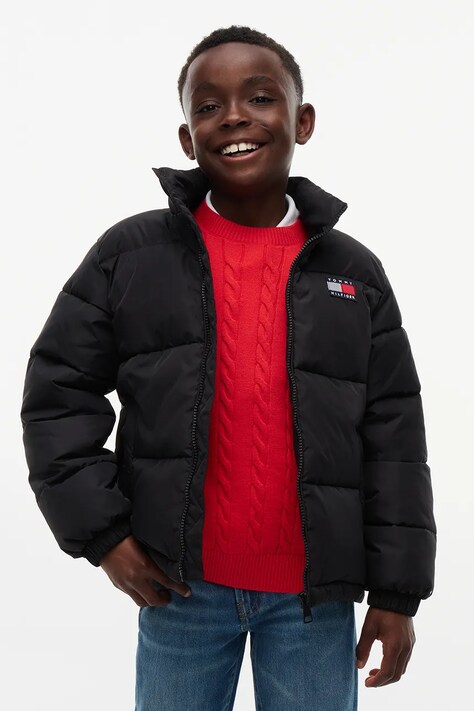 Tommy Hilfiger Kurtka przejściowa dziecięca czarna KB0KB10706