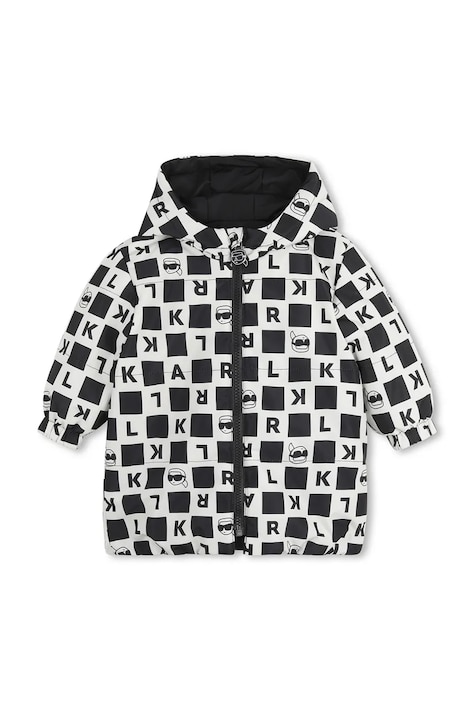 Karl Lagerfeld Zimska jakna za djecu crna Z31480