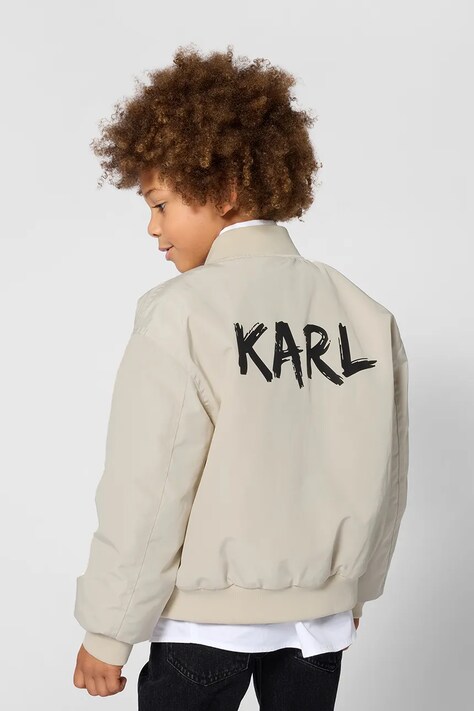 Karl Lagerfeld Bomber jakna otroška bež Z31390