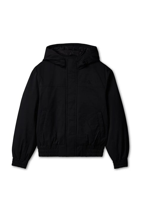 Calvin Klein Jeans Kurtka dziecięca z bawełną czarna LVCKFJD00B