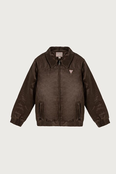 Guess Kurtka przejściowa dziecięca z bawełną brązowa L6YL06 W2666