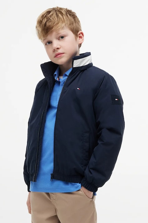 Tommy Hilfiger kurtka przejściowa dziecięca granatowa KB0KB10451
