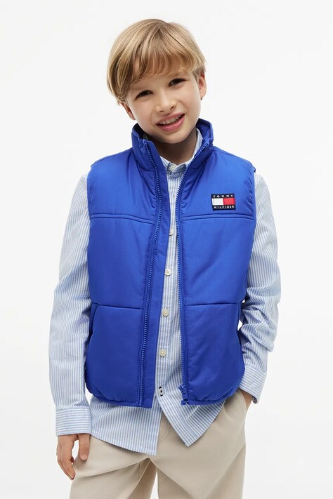Tommy Hilfiger bezrękawnik dziecięcy niebieski KB0KB10532
