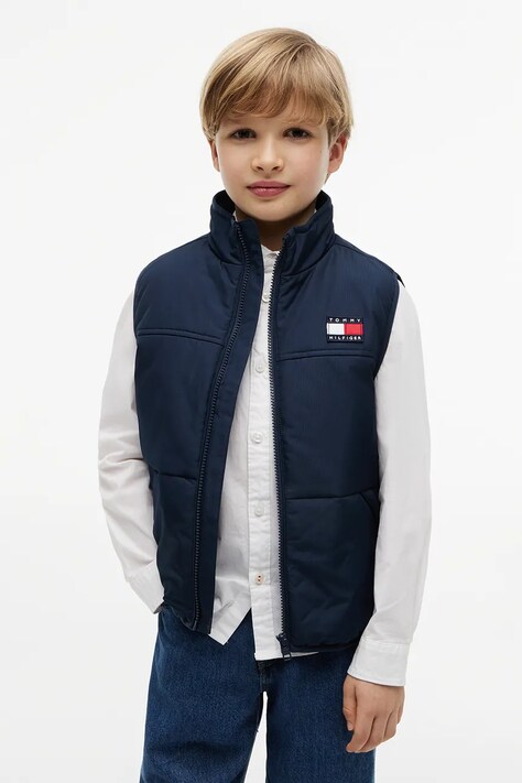 Tommy Hilfiger bezrękawnik dziecięcy granatowy KB0KB10532