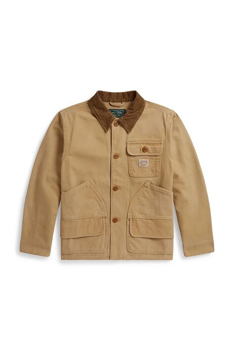 Polo Ralph Lauren κοντό μπουφάν παιδικό βαμβακερό μπεζ 323B18848001