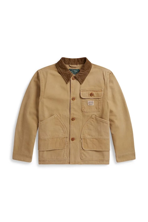 Polo Ralph Lauren κοντό μπουφάν παιδικό βαμβακερό μπεζ 323B18848001