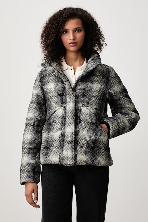 Woolrich CFWWOU2258FRUT5485 kurtka puchowa damska wełniana beżowa Aztec