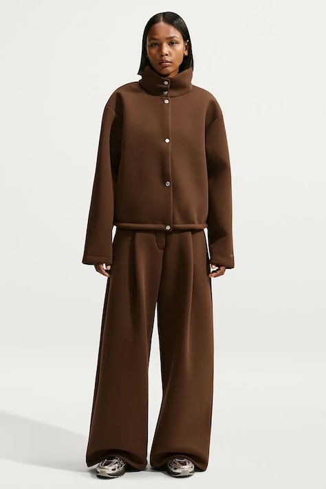 Nike Sportswear Kurtka oversize damska z modalem brązowa IX7055.259
