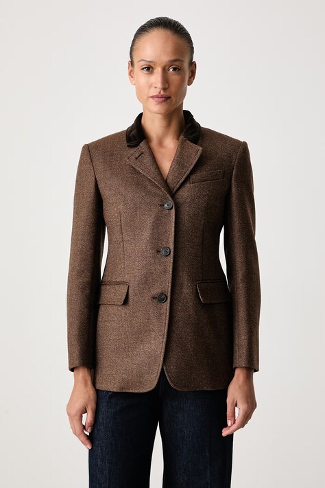Weekend Max Mara Marynarka jednorzędowa damska wełniana WKIMARTORA brązowa 2625046023600
