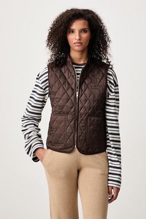 Sporty & Rich Vendome Quilted Riding vesta dámská hnědá JA00883205BR38