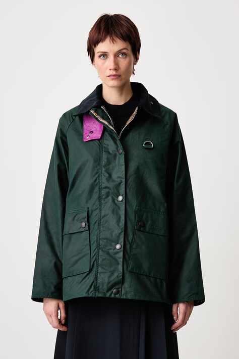 Barbour X PAUL SMITH kurtka przejściowa damska woskowana zielona LWX1600GN75