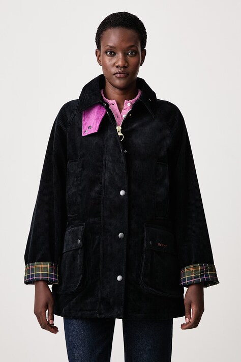 Barbour X PAUL SMITH jacket Women's corduroy navy LCA0433NY91