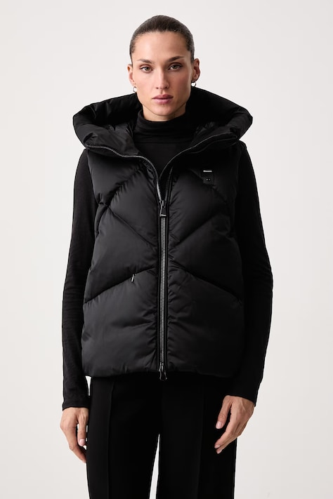Blauer Bezrękawnik puchowy damski czarny BLDX03361