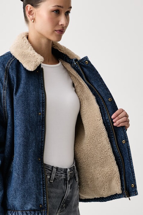 Guess Jeans куртка жіноча джинсова — AW26-KUDYHW, темно-синій — фото 6