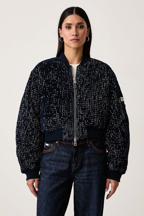 Guess Jeans Bomberka damska granatowa W6BL34 W3800