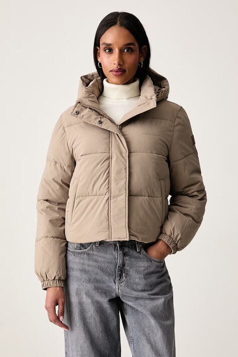 Guess Jeans Prešita jakna ženska bež W6BL25 W3788