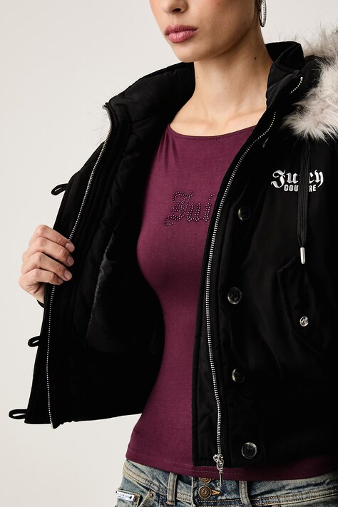 Juicy Couture куртка жіноча CAMILLE REBELLE NYLON — фото 6