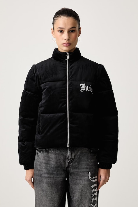 Juicy Couture Geacă matlasată pentru femei MARGO DIAMANTE CONVERTIBLE GILET neagră JCOGL226552