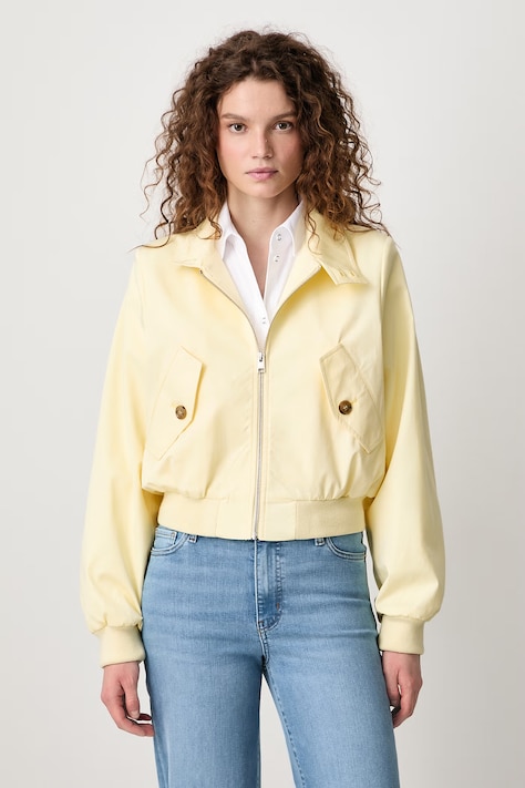 Frame THE HARRINGTON JACKET короткая куртка для женщин с шелком жёлтая WE26WJA006