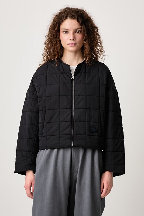 Maison Kitsuné Kurtka pikowana damska czarna MRWWV05WQ4098
